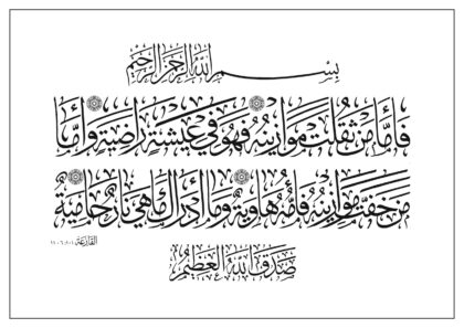 Al-Qari‘ah 101, 6-11